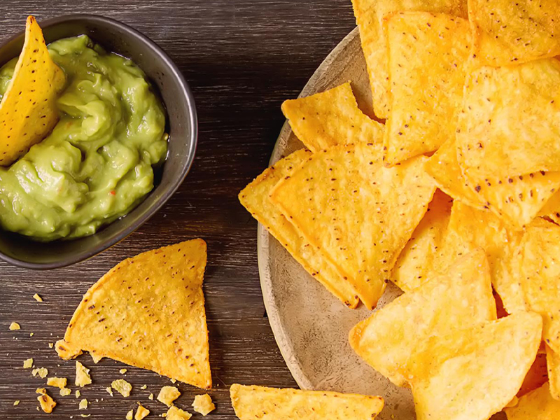 tortilla chips and guacamole