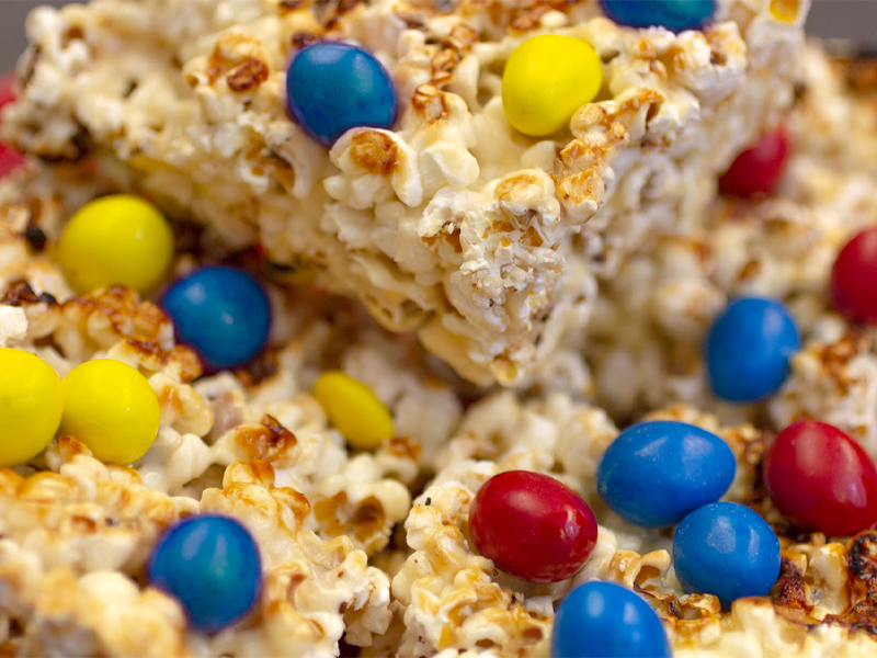 Popcorn treats with candy