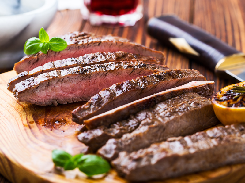 beer marinated sliced beef carne asada