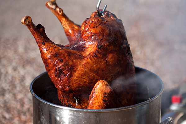 Deep Fried Turkey in Pot