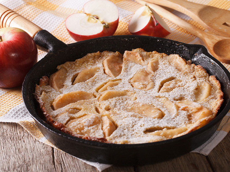 Grilled Cinnamon Apple Dutch Baby