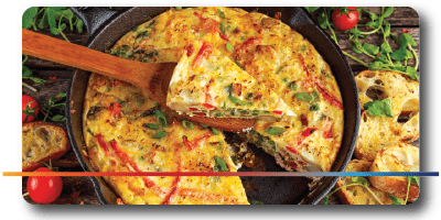 grilled veggie and cheese frittata recipe