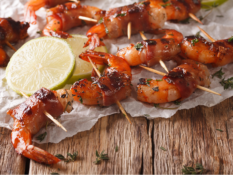 Grilled Bacon-Wrapped Shrimp Recipe