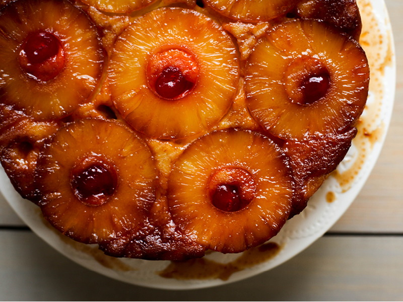 Grilled Pineapple Upside-Down Cake 