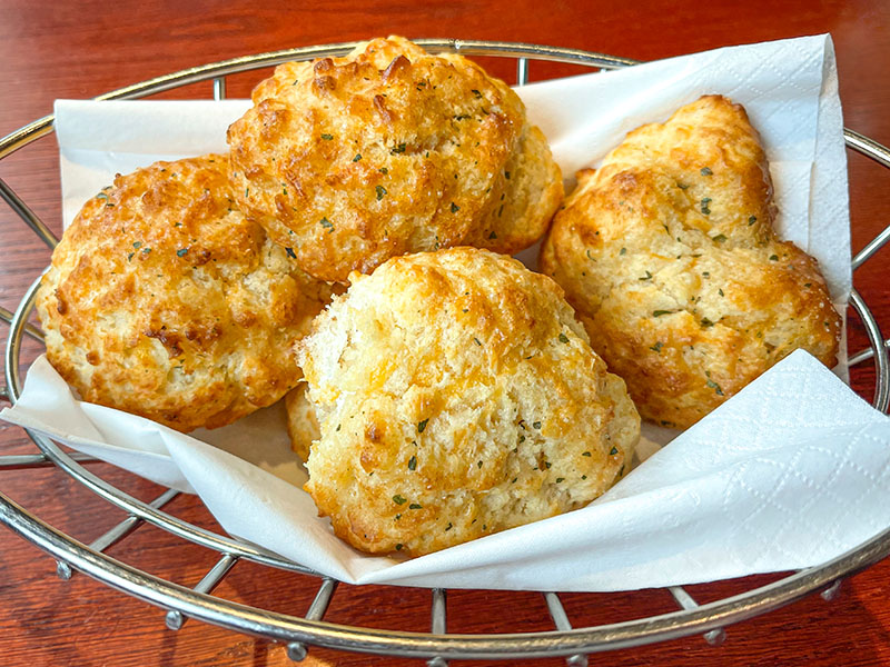 Grilled Cheddar Biscuits