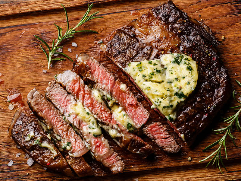 Ribeye Steak with Herb Butter