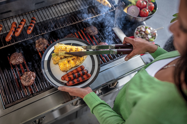 Woman Grilling