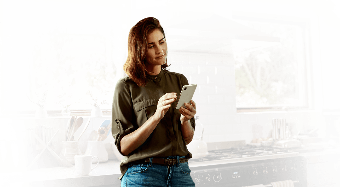 A woman contacting AmeriGas support & customer service on her phone