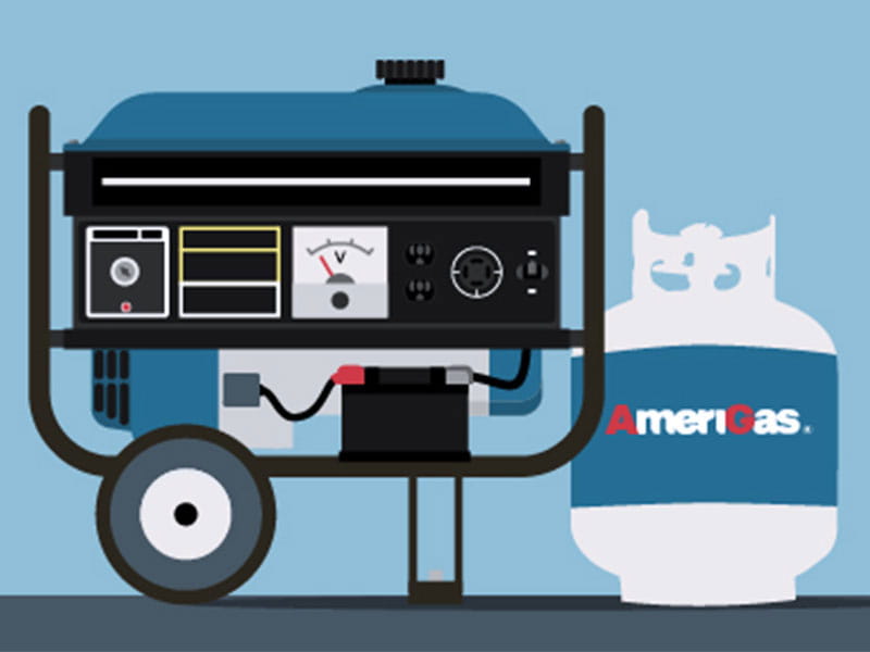 Propane generator illustration.