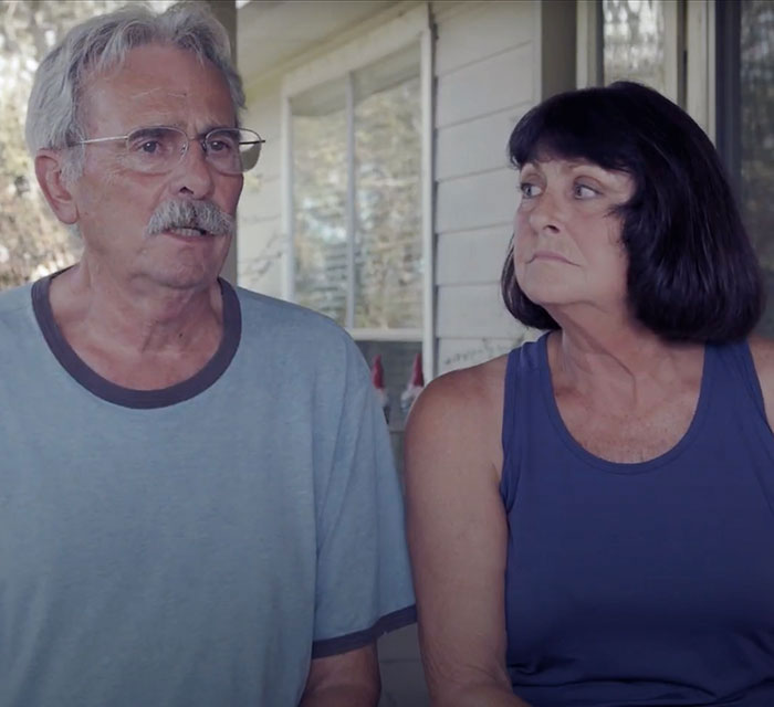 Man and woman on porch