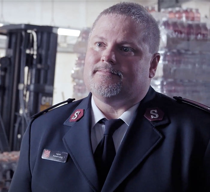 Man in Salvation Army uniform